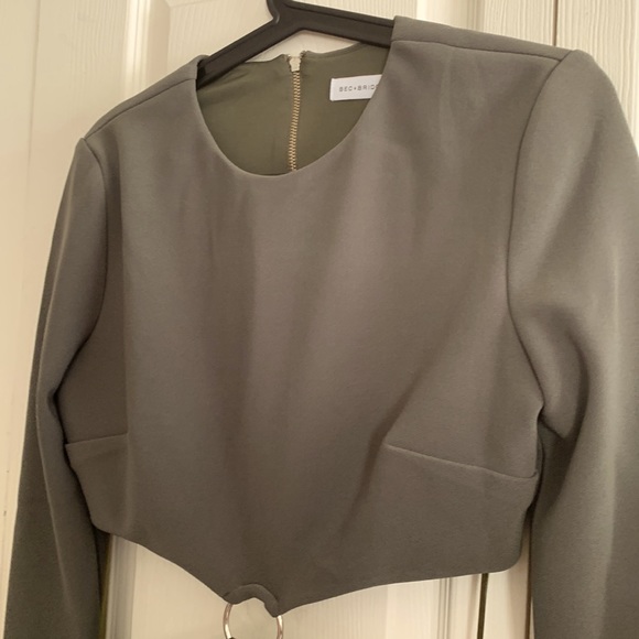 BEC + BRIDGE Montana CUT OUT Olive Dress from Revolve - Picture 6 of 7